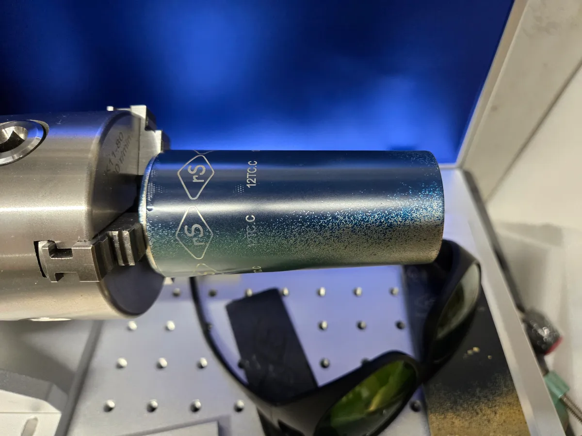 laser engraving test mic body